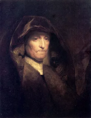 A Bust of an Old Woman (also known as The Artist's Mother) by Rembrandt Van Rijn - Hand-Painted Oil Painting Reproduction