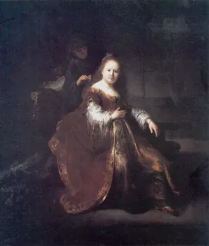 A Heroine from the Old Testament by Rembrandt Van Rijn - Hand-Painted Oil Painting Reproduction