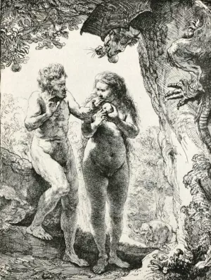Adam and Eve by Rembrandt Van Rijn Oil Painting Reproduction
