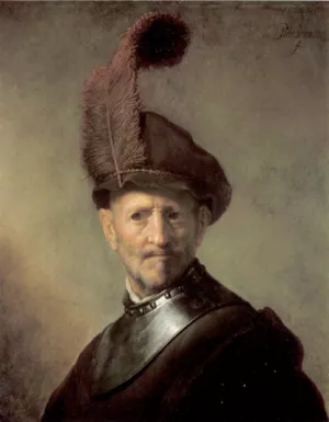 An Officer by Rembrandt Van Rijn - Hand-Painted Oil Painting Reproduction