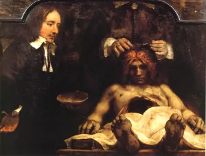 Anatomy of Doctor Deyman by Rembrandt Van Rijn - Hand-Painted Oil Painting Reproduction