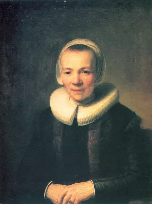 Baerte Martens, Wife of Herman Doomer by Rembrandt Van Rijn Oil Painting Reproduction