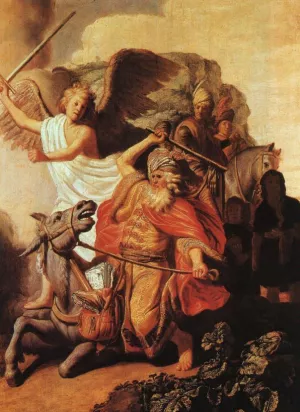 Balaam's Ass by Rembrandt Van Rijn - Hand-Painted Oil Painting Reproduction