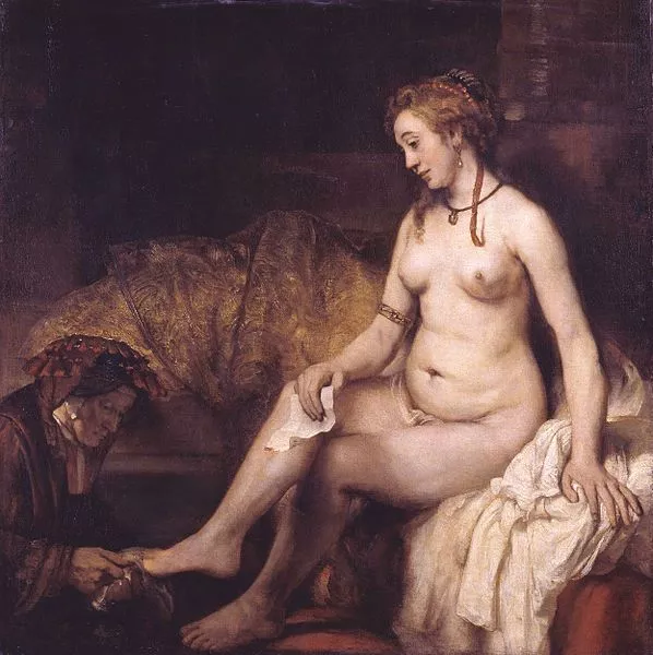 Bathsheba at Her Bath (1654) Oil Paintings by Rembrandt van Rijn