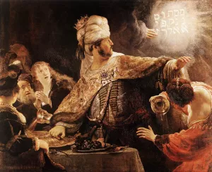 Belshazzar's Feast by Rembrandt Van Rijn Oil Painting Reproduction