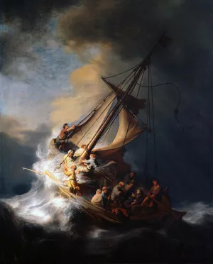 Christ in the Storm on the Sea of Galilee by Rembrandt Van Rijn Oil Painting Reproduction