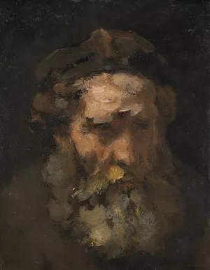 Head of Saint Matthew by Rembrandt Van Rijn - Hand-Painted Oil Painting Reproduction