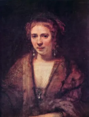 Hendrickje Stoffels by Rembrandt Van Rijn - Hand-Painted Oil Painting Reproduction