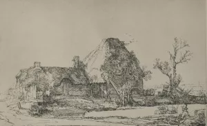 Landscape with a Man Sketching a Scene by Oil Painting Reproduction