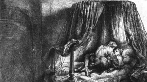 Ledikant by Rembrandt Van Rijn - Hand-Painted Oil Painting Reproduction