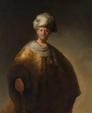 Man in Oriental Costume by Rembrandt Van Rijn - Hand-Painted Oil Painting Reproduction