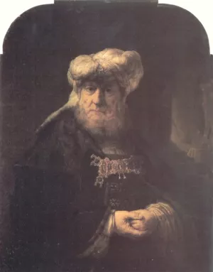 Man in Oriental Costume by Rembrandt Van Rijn Oil Painting Reproduction