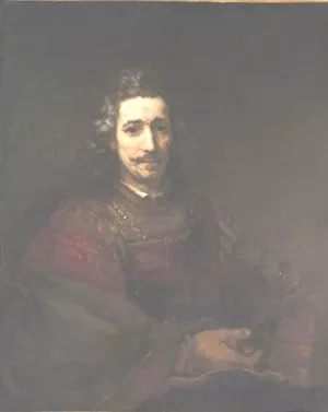 Man with a Magnfying Glass by Rembrandt Van Rijn - Hand-Painted Oil Painting Reproduction