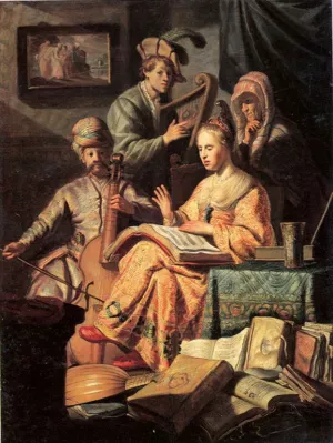 Music Workshop by Oil Painting Reproduction