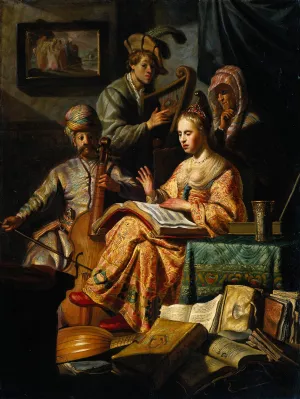 Musical Allegory by Oil Painting Reproduction