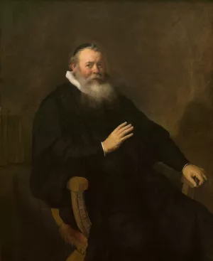 Portrait of a Clergyman by Rembrandt Van Rijn - Hand-Painted Oil Painting Reproduction