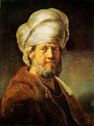Portrait of a Man in Oriental Garment by Oil Painting Reproduction