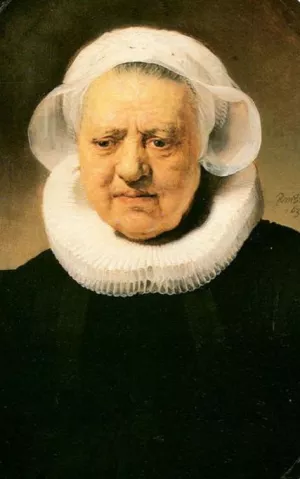 Portrait of Aechje Claesdr by Rembrandt Van Rijn Oil Painting Reproduction