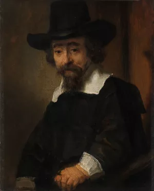 Portrait of Ephraim Bueno by Rembrandt Van Rijn - Hand-Painted Oil Painting Reproduction