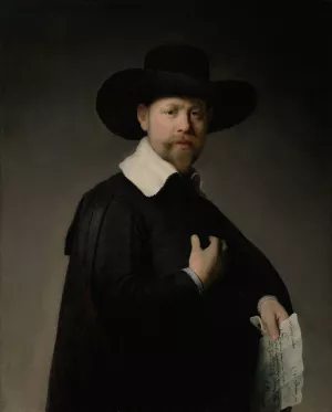 Portrait of Marten Looten by Rembrandt Van Rijn - Hand-Painted Oil Painting Reproduction