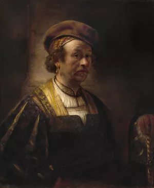 Portrait of Rembrandt by Rembrandt Van Rijn - Hand-Painted Oil Painting Reproduction