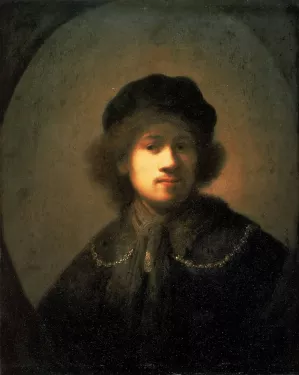 Portrait of the Artist as a Young Man by Rembrandt Van Rijn Oil Painting Reproduction
