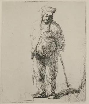 Ragged Peasant with His Hands Behind Him