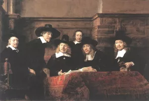 Sampling Officials of the Drapers' Guild (also known as The Sampling Officials) by Oil Painting Reproduction