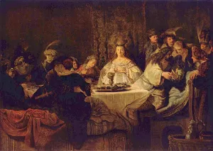 Samson at the Wedding by Rembrandt Van Rijn Oil Painting Reproduction
