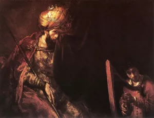 Saul and David by Rembrandt Van Rijn - Hand-Painted Oil Painting Reproduction