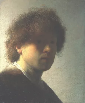 Self Portrait at an Early Age by Rembrandt Van Rijn Oil Painting Reproduction
