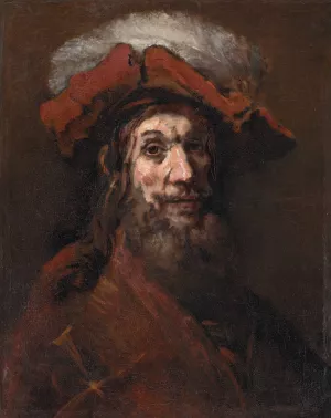 Sketch for The Knight with the Falcon, known as 'The Crusader' by Rembrandt Van Rijn Oil Painting Reproduction