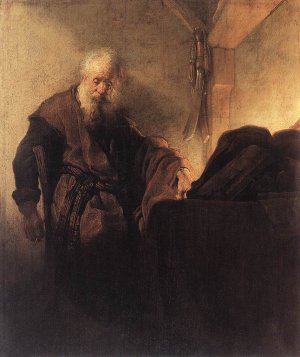 St. Paul at His Writing Desk by Oil Painting Reproduction