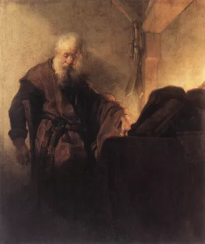 St. Paul at His Writing Desk by Oil Painting Reproduction