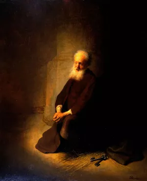 St. Peter in Prison by Rembrandt Van Rijn Oil Painting Reproduction