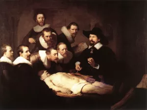 The Anatomy Lecture of Dr. Nicolaes Tulp by Rembrandt Van Rijn - Hand-Painted Oil Painting Reproduction