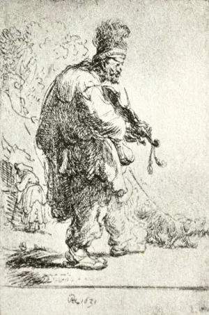 The Blind Fiddler by Oil Painting Reproduction