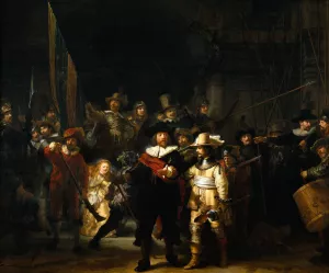 The Company of Frans Banning Cocq and Willem van Ruytenburch, known as the 'Night Watch' by Oil Painting Reproduction