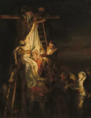 The Descent from the Cross by Rembrandt Van Rijn - Hand-Painted Oil Painting Reproduction