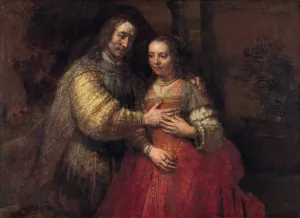 The Jewish Bride by Rembrandt Van Rijn - Hand-Painted Oil Painting Reproduction
