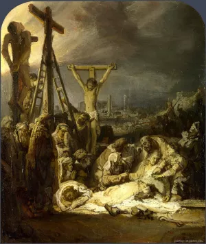 The Lamentation Over the Dead Christ by Rembrandt Van Rijn Oil Painting Reproduction
