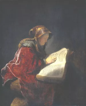 The Prophetess Anna (also known as Rembrandt's Mother) by Oil Painting Reproduction