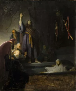 The Raising of Lazarus by Rembrandt Van Rijn - Hand-Painted Oil Painting Reproduction