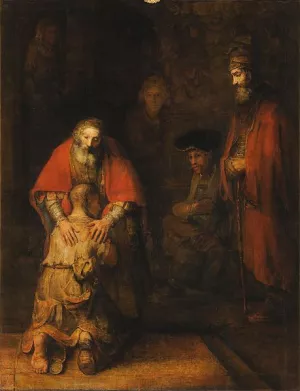 The Return of the Prodigal Son by Rembrandt Van Rijn - Hand-Painted Oil Painting Reproduction