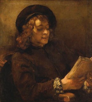 Titus Reading by Rembrandt Van Rijn Oil Painting Reproduction