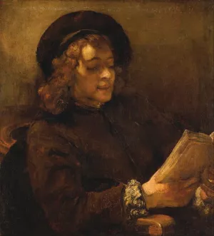 Titus Reading by Rembrandt Van Rijn Oil Painting Reproduction