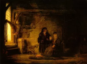 Tobit and Anna with the Kid by Oil Painting Reproduction