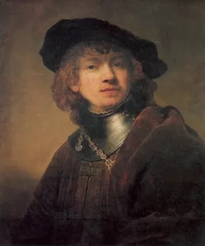 Tronie of a Young Man with Gorget and Beret by Rembrandt Van Rijn Oil Painting Reproduction