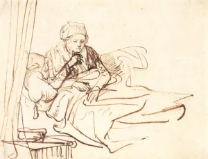 Woman Sitting Up in Bed